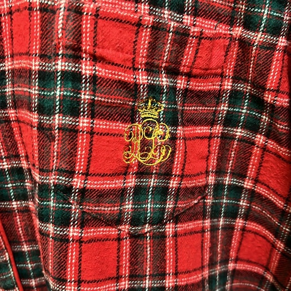 Vintage Lauren Ralph Lauren Women’s Logo Plaid Flannel Nightgown Size XL. A477 - Picture 2 of 4